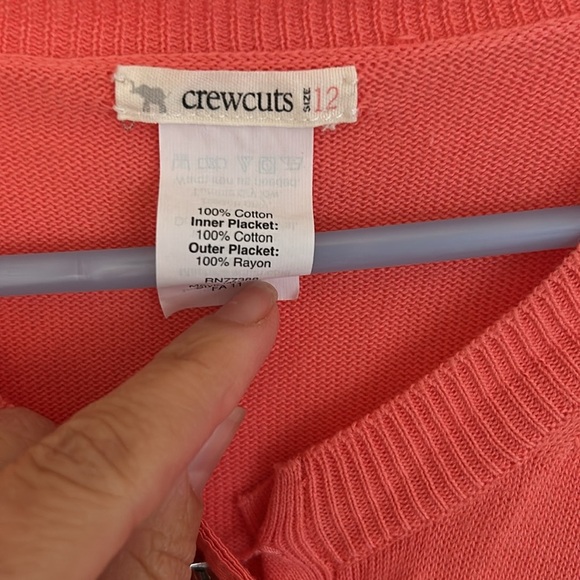🌿Crewcuts by JCrew girls coral cardigan sweater, size 12🌿 - Picture 3 of 5